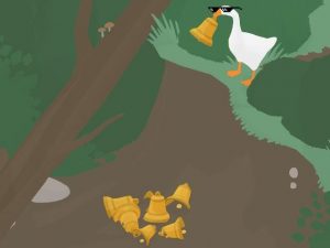 Tarea de la Campana de Oro en Untitled Goose Game