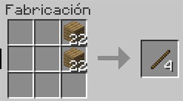 Receta del Palo en Minecraft