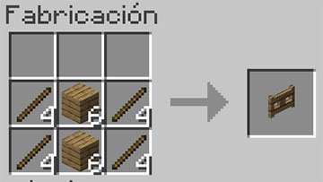 Receta de la Puerta de Valla de Madera en Minecraft