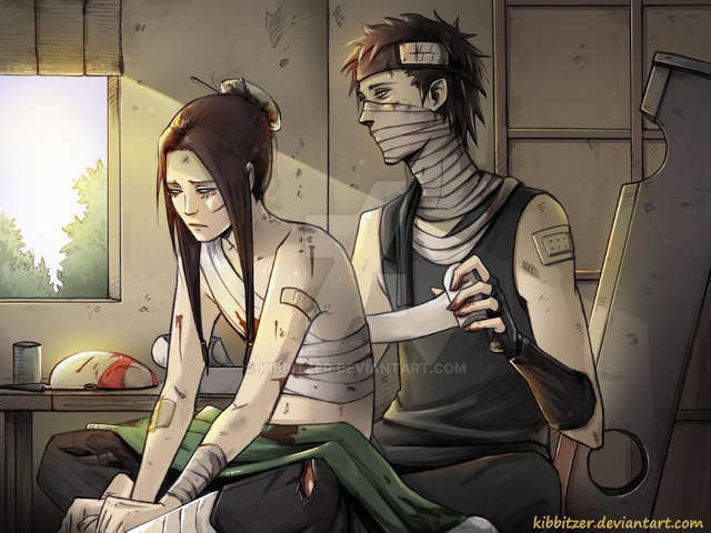 Zabuza y Naruto en Naruto