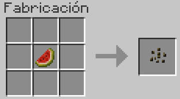 Receta de las Semillas de Sandía en Minecraft