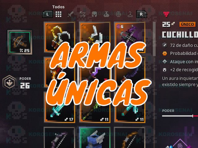 Armas Únicas en Minecraft Dungeons