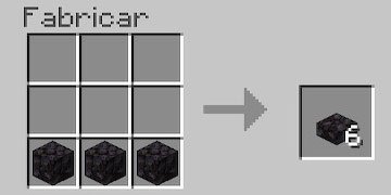 Receta de la Losa de Roca Negra en Minecraft