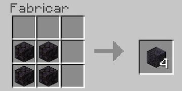 Receta de la Roca Negra Pulida en Minecraft