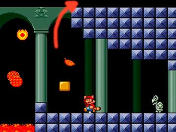Flauta del Castillo del Mundo 1 en Super Mario Bros 3
