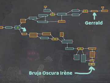 Mapa con la Localización de Bruja Oscura Irène