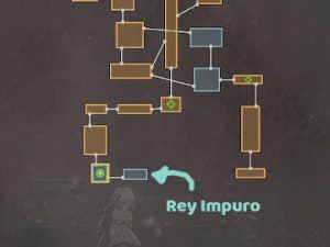 Localización en el Mapa del Rey Impuro en Ender Lilies
