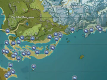 Localización de la Caracola Estelar en la Costa Yaoguang