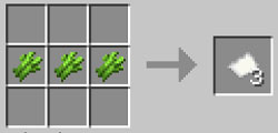 Receta del Crafteo de Papel en Minecraft