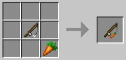 Crafteo de la Caña con Zanahoria en Minecraft