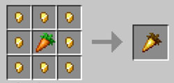 Crafteo de la Zanahoria Dorada en Minecraft