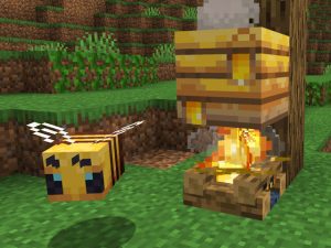Colmena y Abeja en Minecraft