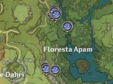 Localización del Champiñón Rukkhashava en la Floresta Apam