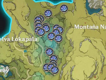 Localización del Champiñón Rukkhashava en Arboleda Moutiyima