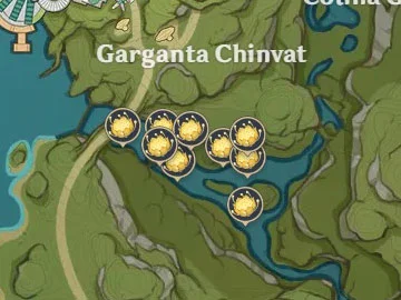 Localización del Loto Nilotpala en la Garganta Chinvat