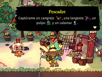 Misión del Pescador en Cult of the Lamb