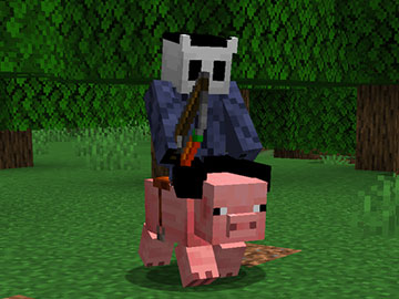 Cerdo en Montura en Minecraft