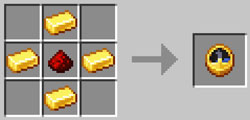 Crafteo del Reloj en Minecraft