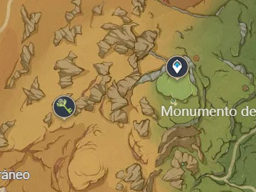 Localización del Santuario de las Profundidades de las Arenas de Al-Azif