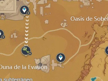 Localización del Santuario de las Profundidades de la Duna de la Evasión