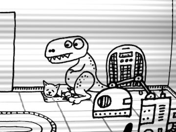 Dinosaurio en Shadows Over Loathing