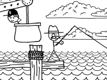 Pescando en Shadows Over Loathing