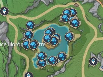 Localización del Lirio Lumilago en el Sauce Llorón Lacustre