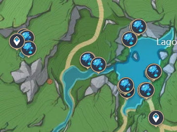 Localización del Lirio Lumilago en el Lago Urania