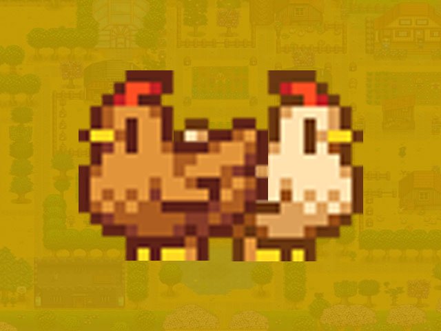 Gallinas en Stardew Valley