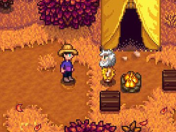Localización de Linus en Stardew Valley