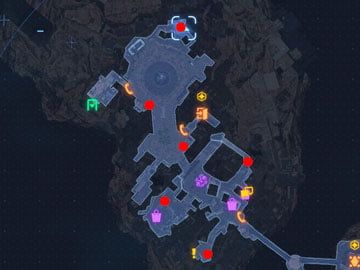 Localización de las 6 Máquinas en "El Arca Perdida"