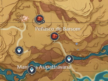 Localización de la Trishraíta en el Peñasco de Barsom