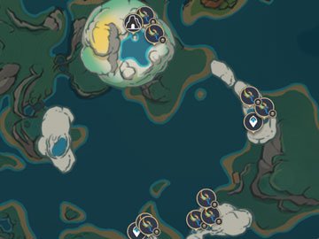 Localización de la Branquia Plumaespuma en el Mundo Superior - Islas Flotantes