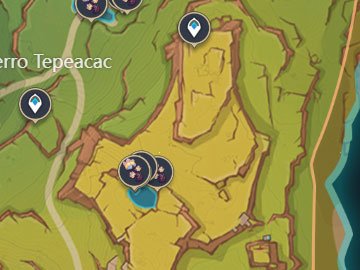 Localización de la Pata de Saurio en el Cerro Tepeacac