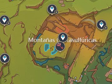 Localización del Santuario de las Profundidades de las Montañas Cristasulfúricas