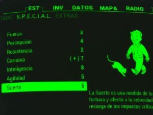 Atributos SPECIAL en Fallout 4