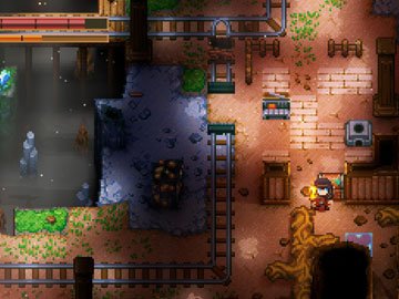 Zona con Raíles en Core Keeper