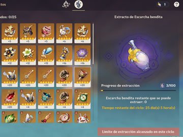 Extracción de Artefactos en Genshin Impact
