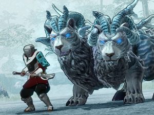 Quimenzán Bestia de Hielo y Soldado de Montario en Metaphor ReFantazio