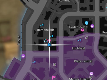 Localización del Coche Llama Helada en The Precinct