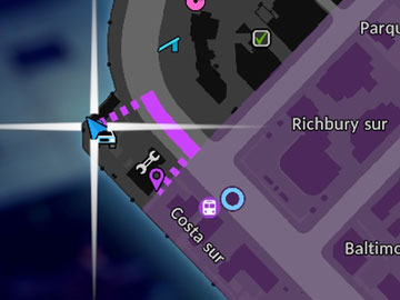 Localización del Coche Rayo Esmeralda en The Precinct