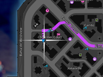 Localización del Coche Semental Cobalto en The Precinct