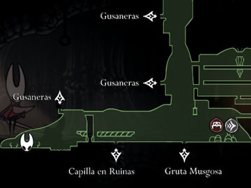 Localización del Blasón de Errante en Silksong