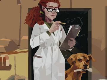 Investigadora y el Perro en Dredge