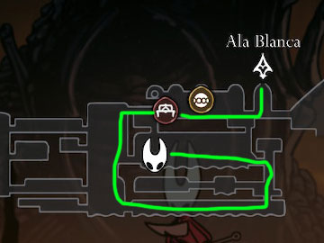 Localización de la Garra Elongada en Silksong