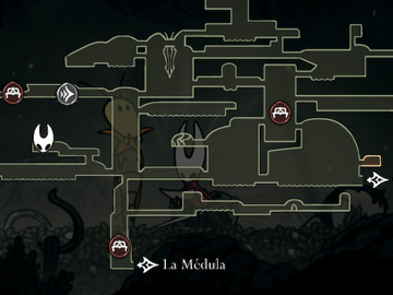 Localización de Plinney en el Acto 3 de Silksong