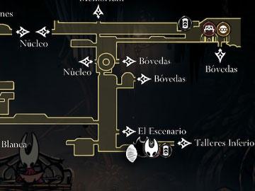 Localización de Tragacampanas en Silksong