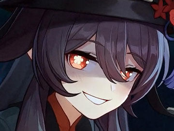 Hu Tao con Cara Creepy