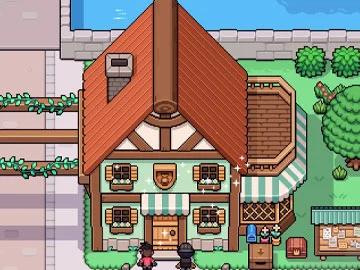 Bazar Reparado en Fields of Mistria