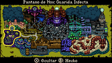 Localización del Pantano de Nox en Mina the Hollower